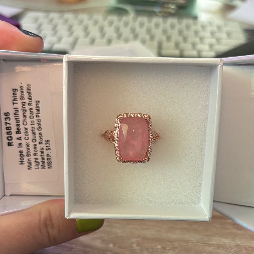 Elegant Pink Gemstone Ring